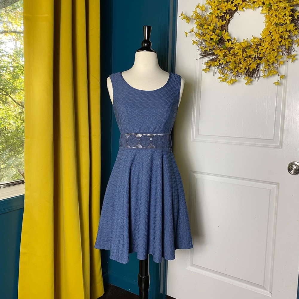 American Rag Casual Dress Knee Length Midi Sleeveless Blue